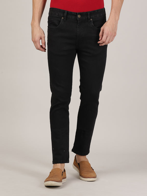Men's Cotton Skinny Denim Jeans - Black