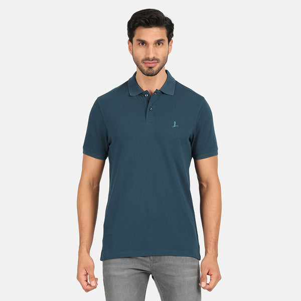 Men's Comfort Fit Polo T Shirt - Deep Lagoon