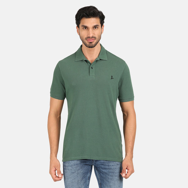Men's Comfort Fit Polo T Shirt - Highland Green
