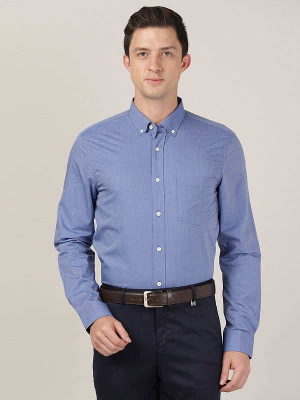 Men's Premium Regular Fit Dress Shirt - Bonet Blue