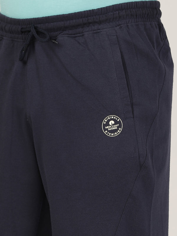 Men's Comfort Fit Knitted Shorts  - Navy