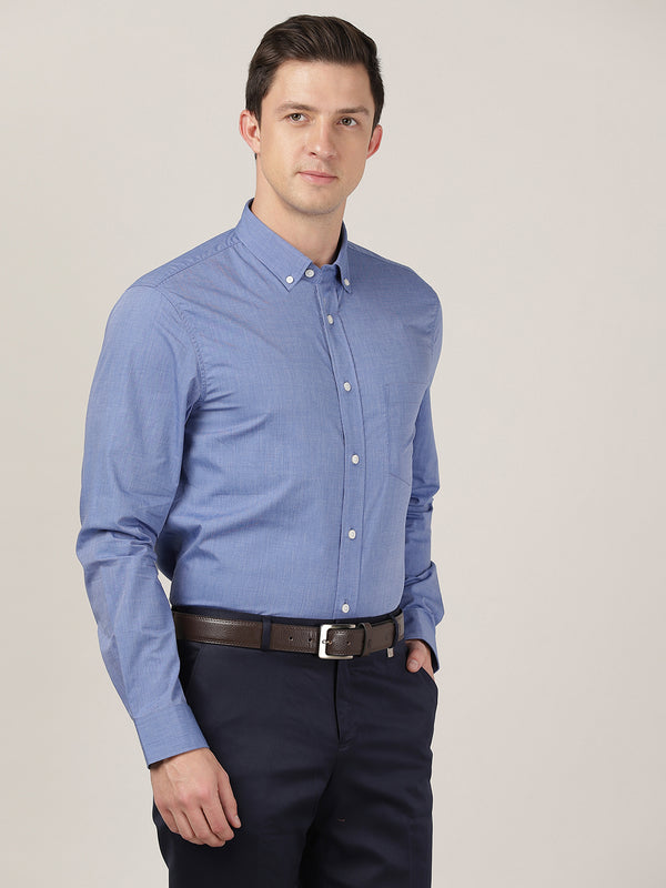 Men's Premium Regular Fit Dress Shirt - Bonet Blue