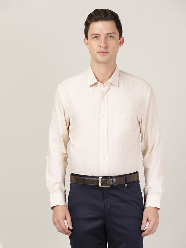 Men's Premium Regular Fit Dress Shirt - Beige