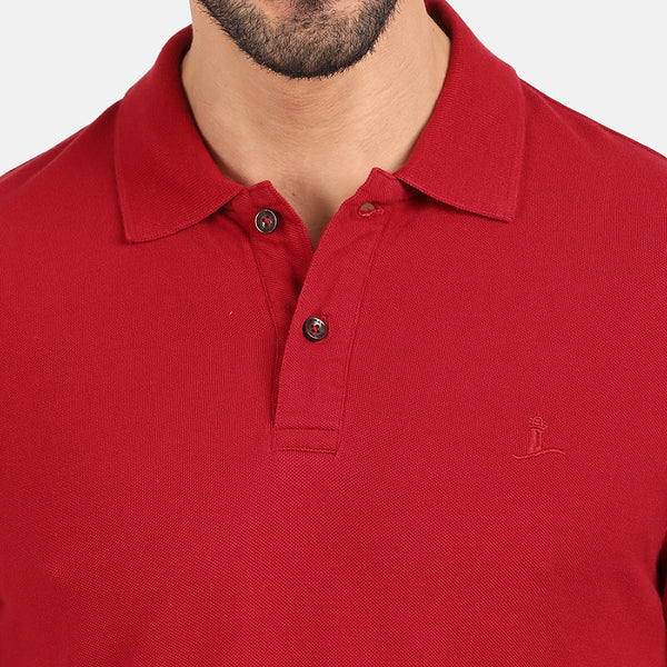 Men's Comfort Fit Polo T Shirt - Imperial Red
