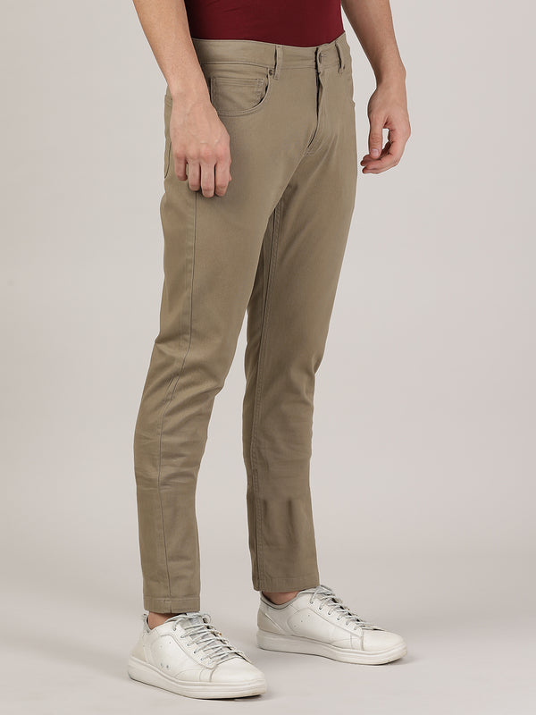 Men's Premium Twill Regular Fit Jeans - English Khaki