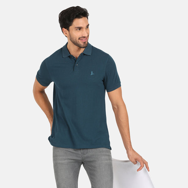 Men's Comfort Fit Polo T Shirt - Deep Lagoon